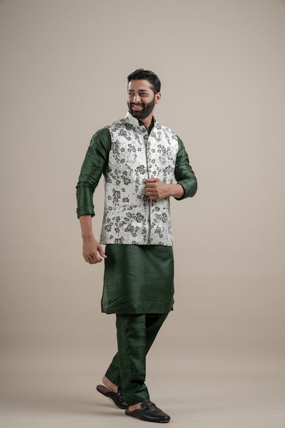 FLORAL COTI KURTA SET
