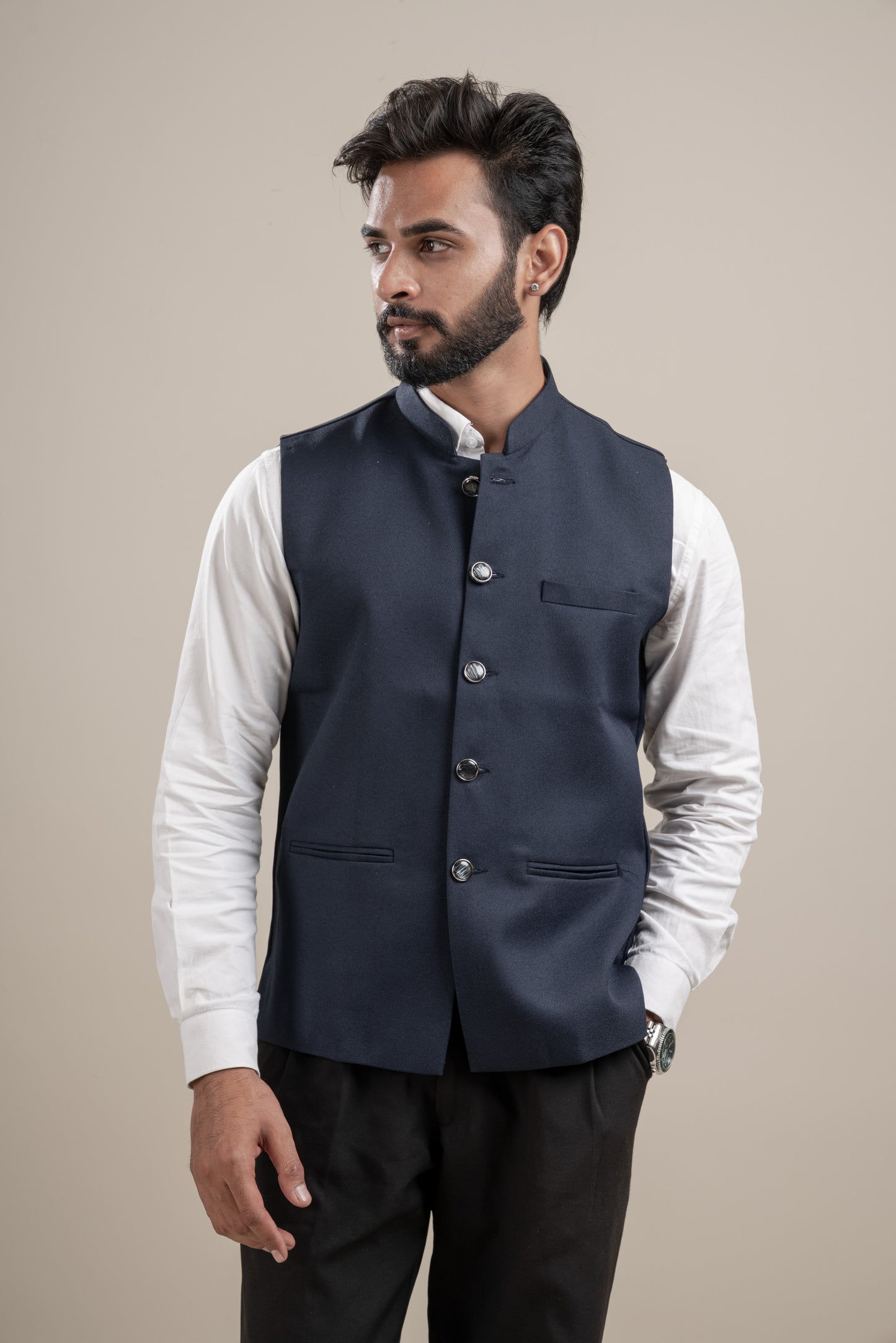 PLAIN BLACK NEHRU JACKET