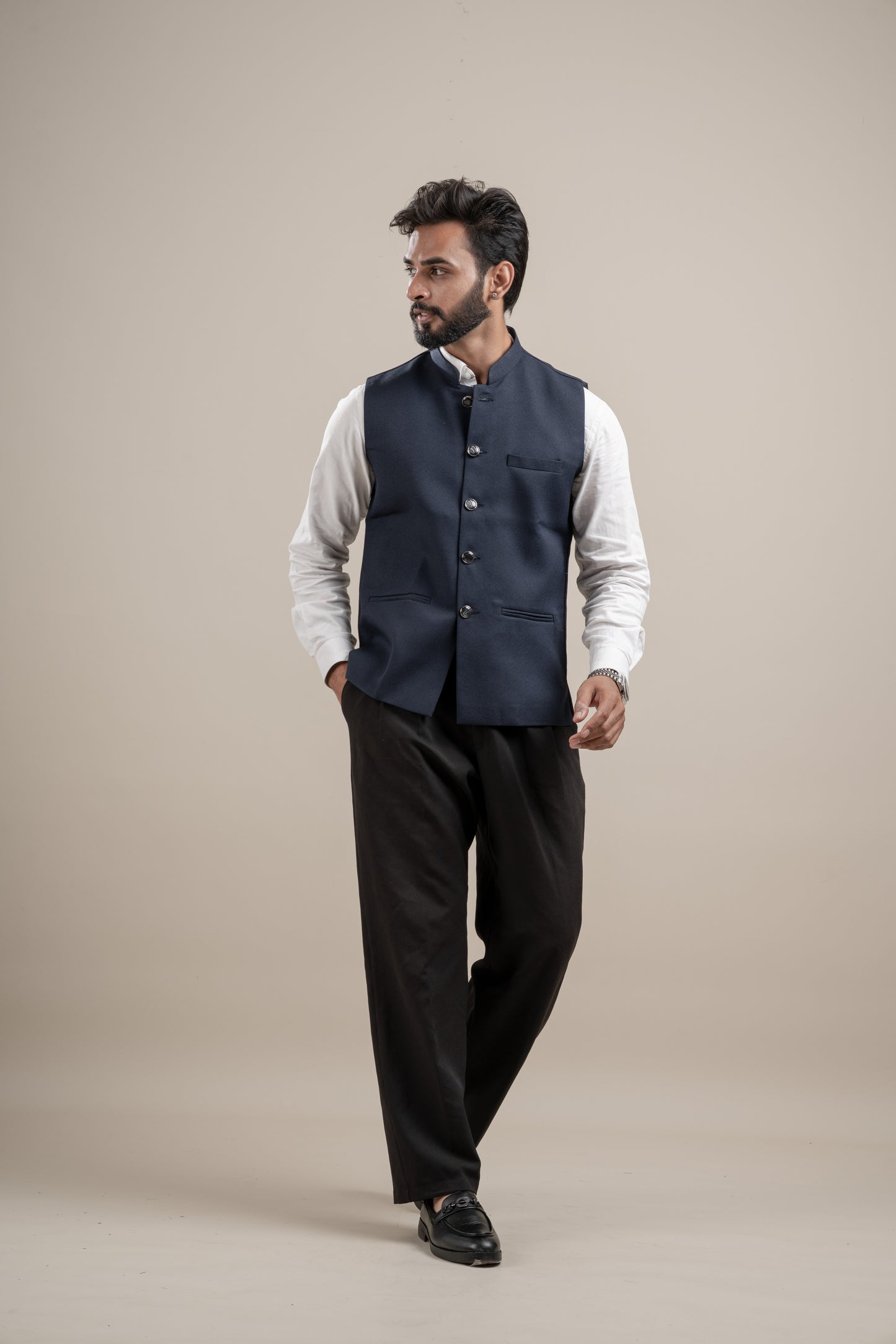 PLAIN BLACK NEHRU JACKET
