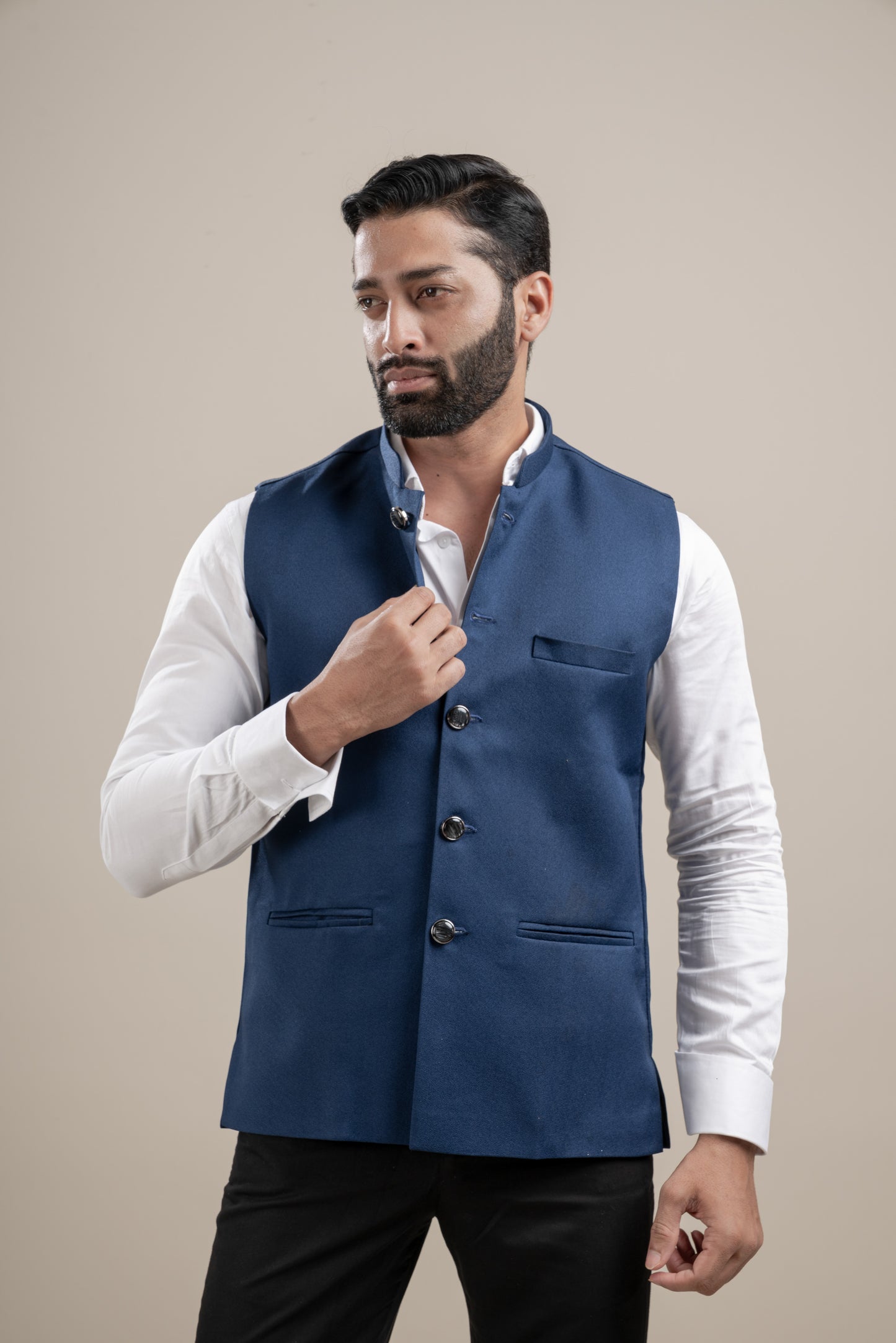 PLAIN ROYAL BLUE NEHRU JACKET