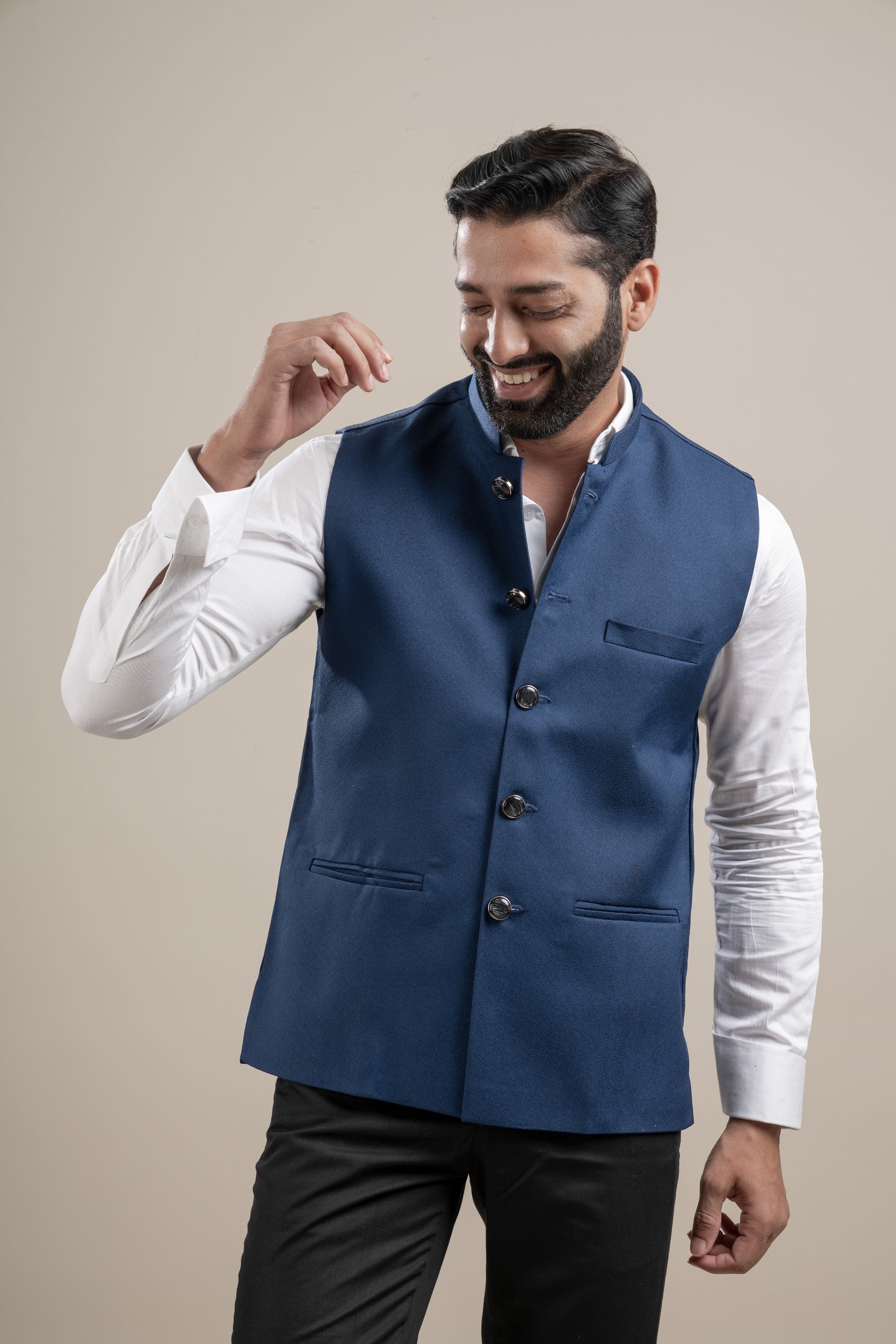 PLAIN ROYAL BLUE NEHRU JACKET