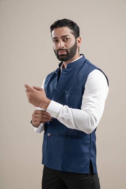 PLAIN ROYAL BLUE NEHRU JACKET