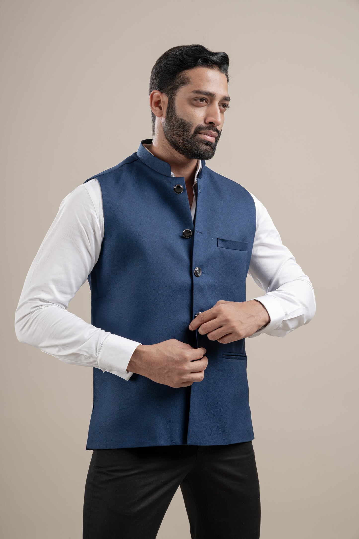 PLAIN ROYAL BLUE NEHRU JACKET