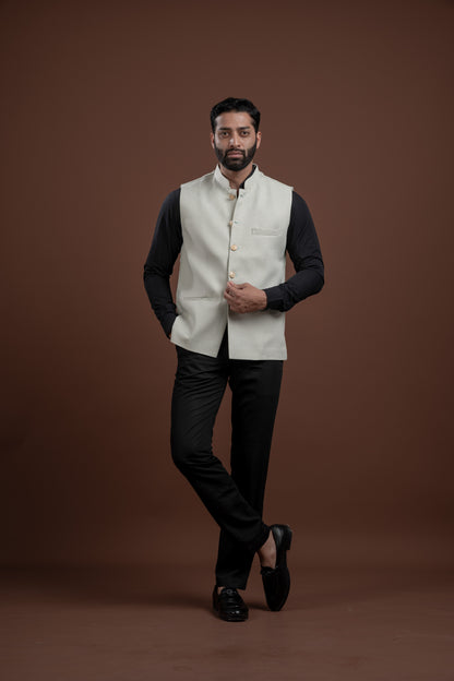 PLAIN LIGHT PISTA NEHRU JACKET