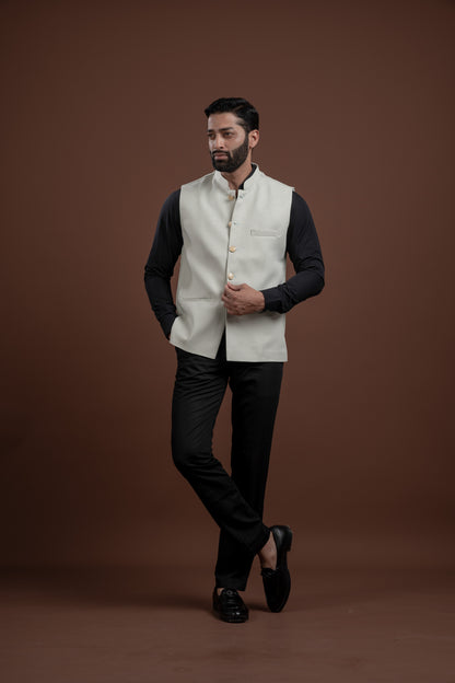 PLAIN LIGHT PISTA NEHRU JACKET