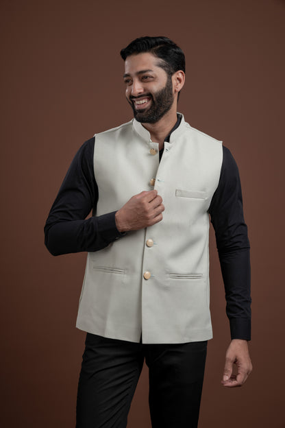 PLAIN LIGHT PISTA NEHRU JACKET