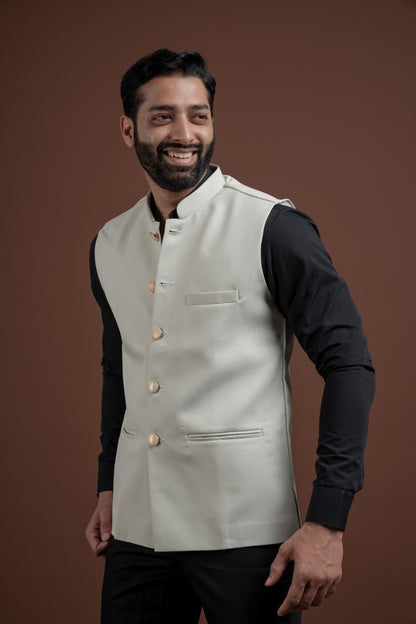 PLAIN LIGHT PISTA NEHRU JACKET